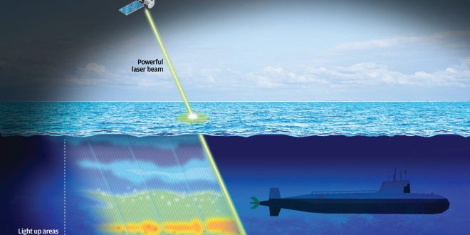 ماهواره جاسوسی – توانایی رصد زیردریایی تا عمق ۵۰۰ متری با کمک لیزر