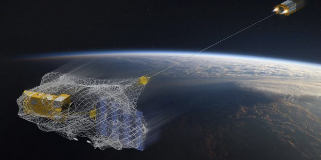 جمع‌آوری زباله‌های فضایی توسط ماهواره انگلیسی برای اولین بار