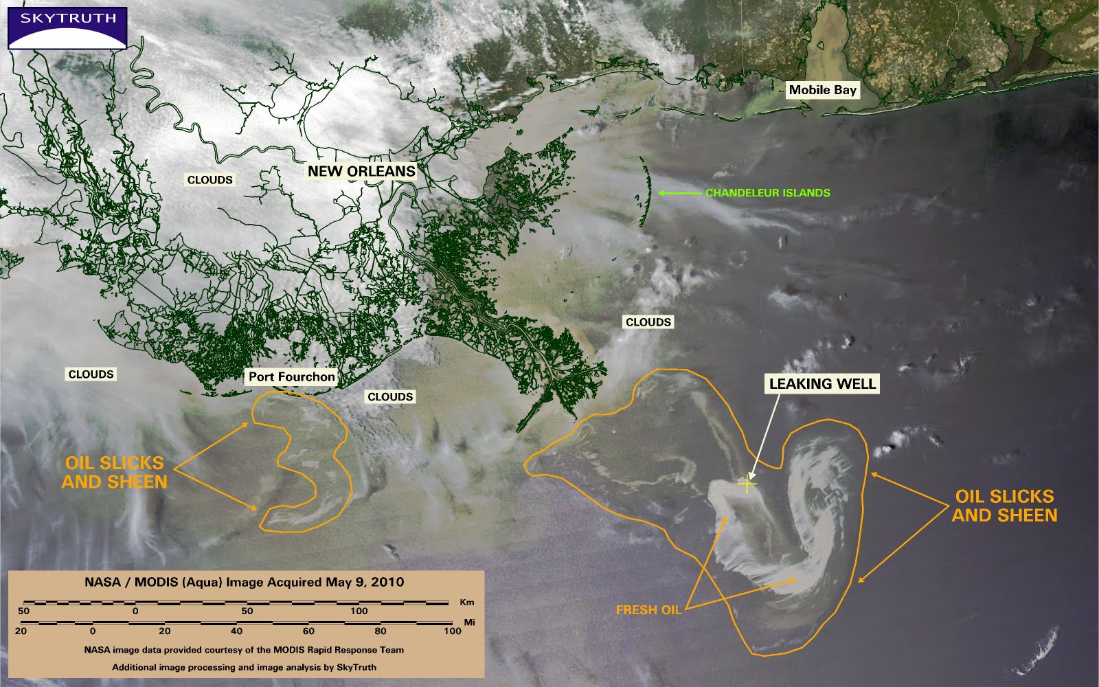 استفاده از تصاویر ماهواره ای در کشف و نقشه‌برداری آلودگی نفتی