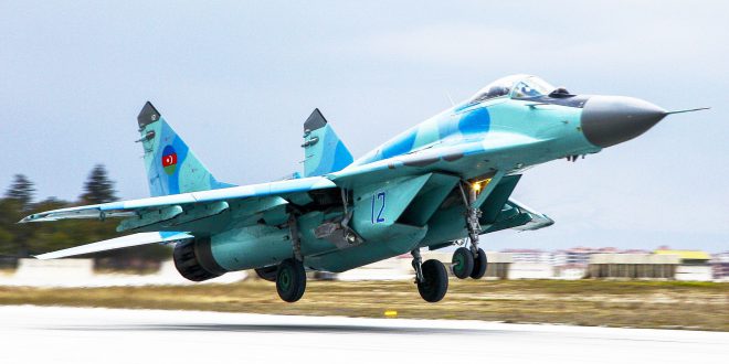 سقوط یک فروند جنگنده MIG-29 متعلق به نیروی هوایی آذربایجان در دریای خزر