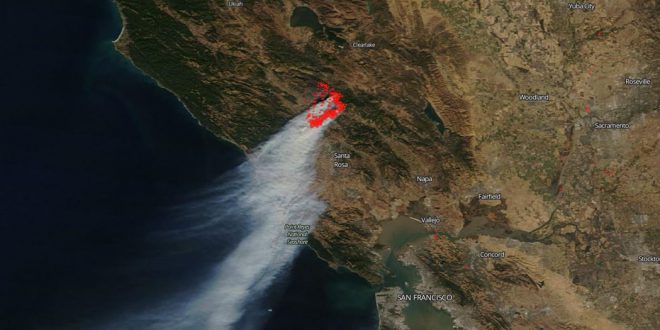 ماهواره‌ها آتش‌سوزی ویرانگر کالیفرنیا را از فضا ردیابی کردند
