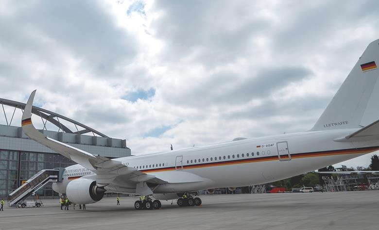 انتقال اولین هواپیمای A350 دولت آلمان به هامبورگ جهت نصب تجهیزات VIP